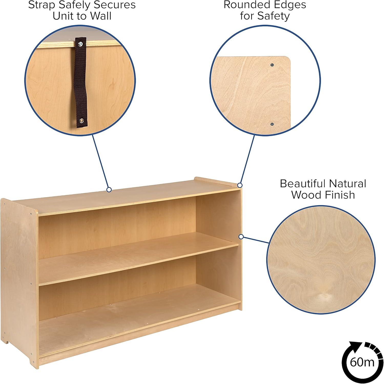 Flash Furniture Bexley Wooden School Classroom Storage Cabinet for Commercial or Home Use