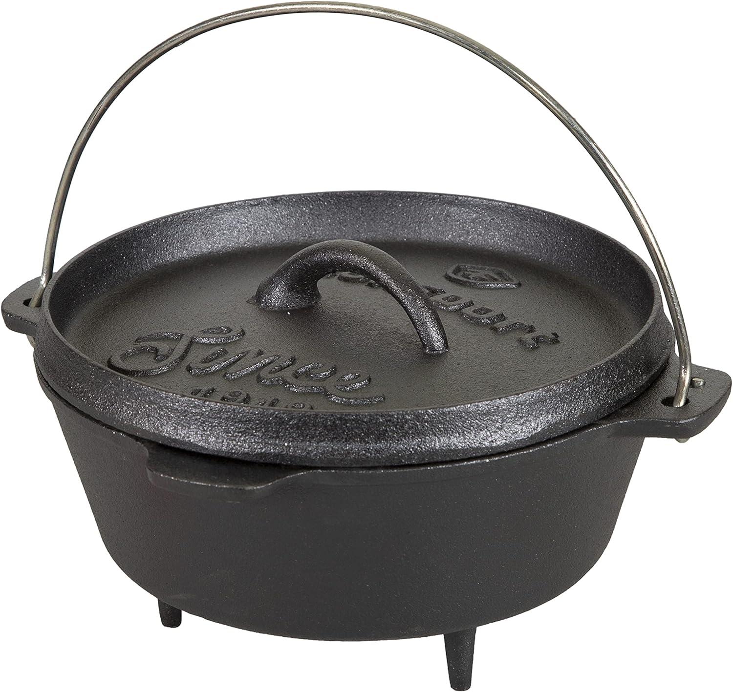 Stansport Preseasoned Cast Iron Dutch Oven with Legs