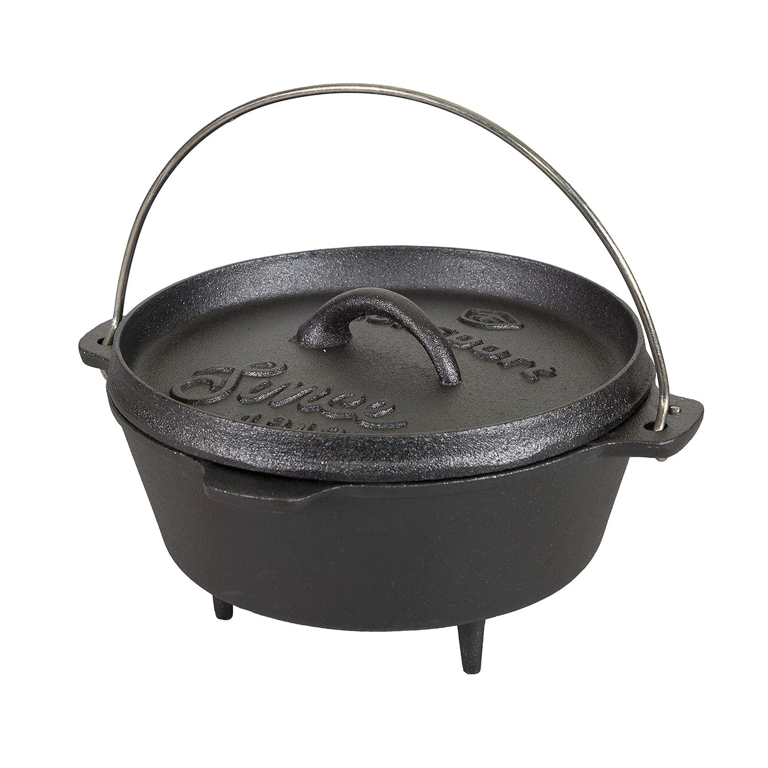 Stansport Stansport 2 QT Pre-Seasoned Cast Iron Dutch Oven with Legs