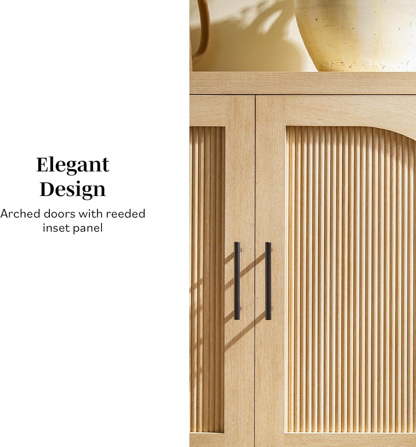 Millwood Pines Eilisha Modern Reeded Sideboard with Arched Doors