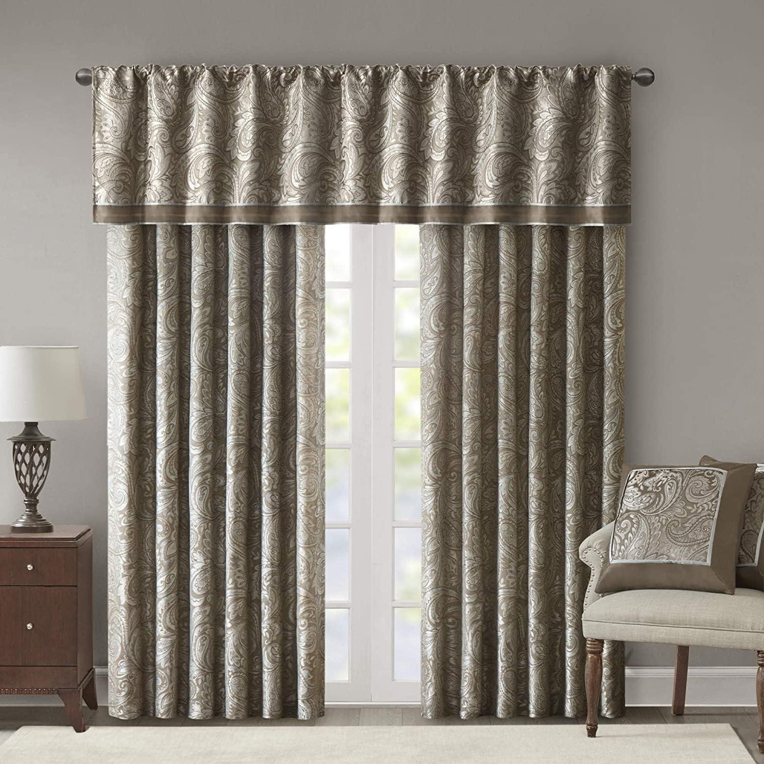 Aubrey Jacquard Curtain Panel Pair (Set of 2)