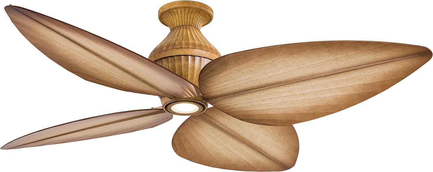 52" Bahama Beige ABS 4-Blade Ceiling Fan with Lighting and Remote