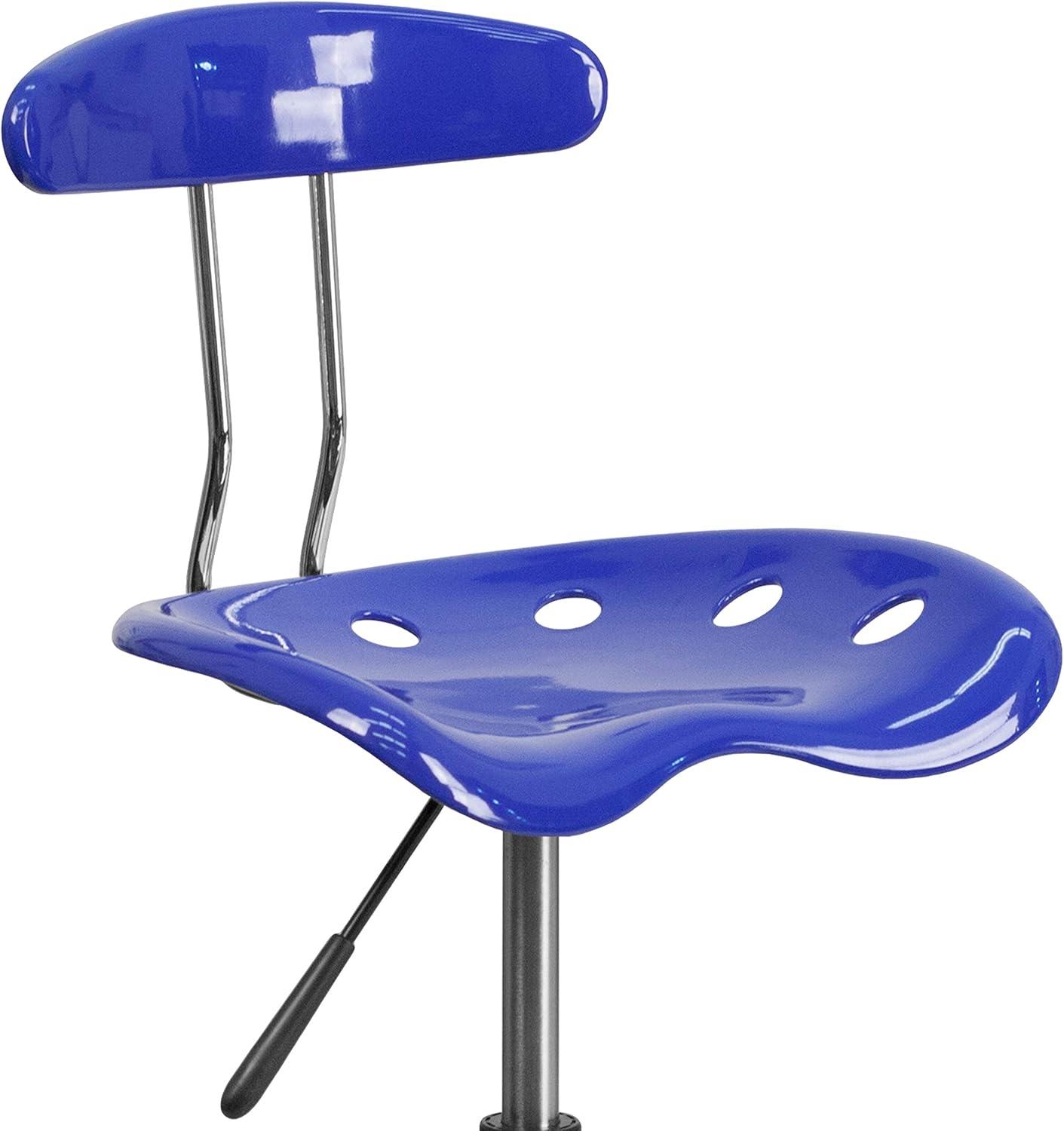 Monroe Vibrant Chrome Drafting Stool with Tractor Seat