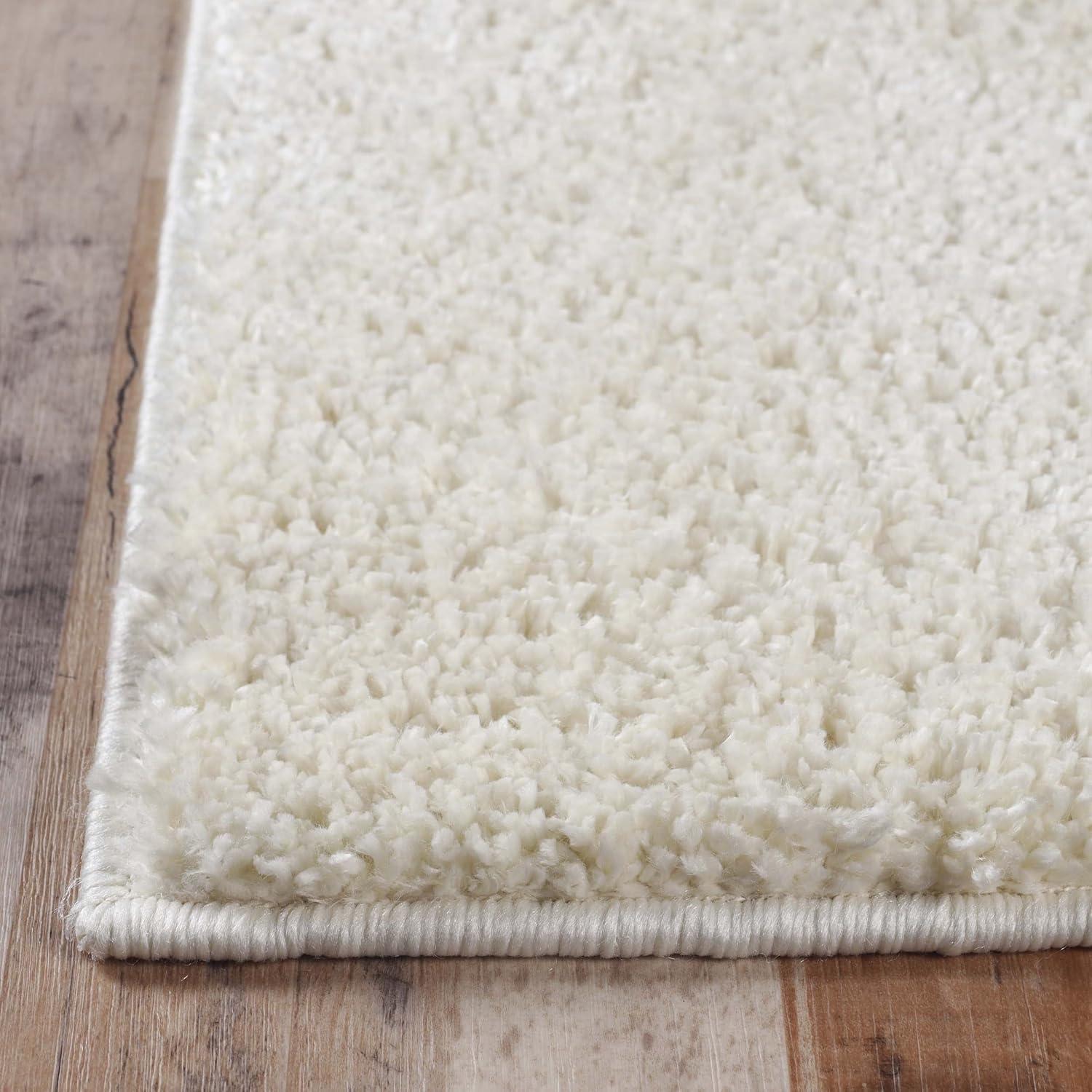 Claire Plush Shag Fuzzy Soft Indoor Area or Runner Rug with Cotton Backing