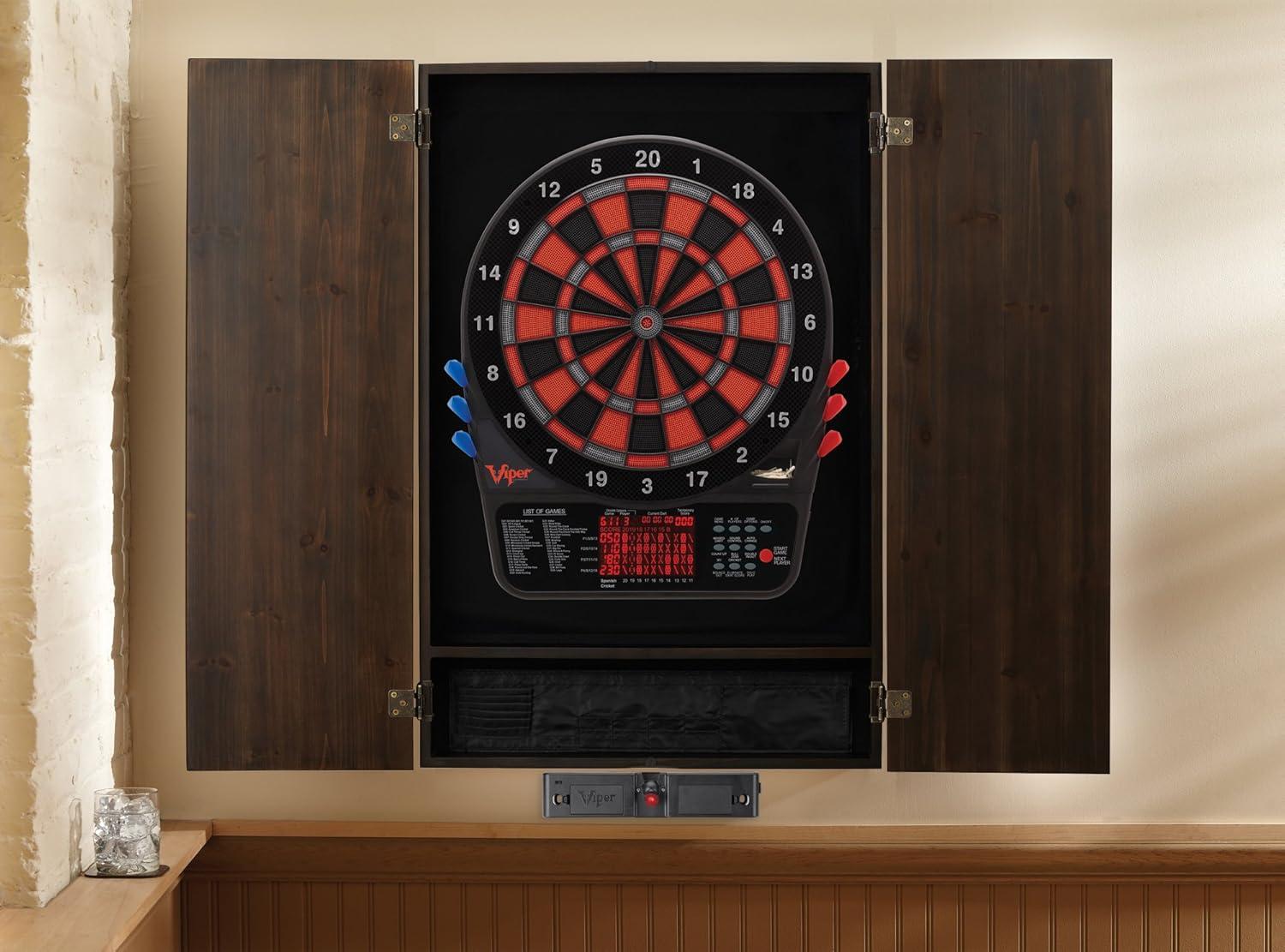 Metropolitan Electronic Dartboard and Cabinet Set with Darts