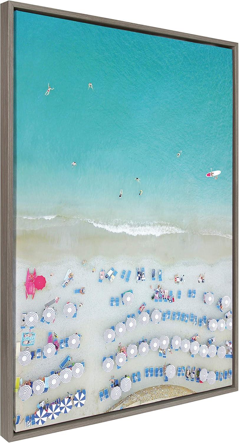 28" x 38" Sylvie Monterosso al Mare Swim by Rachel Dowd: Nautical Wall Art - Kate & Laurel All Things Decor