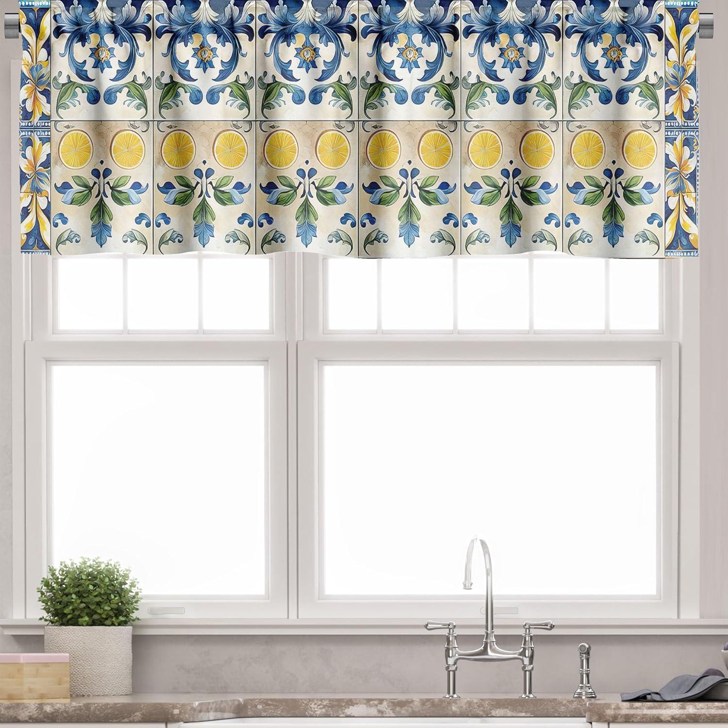 Tailored 55'' W Kitchen Curtain