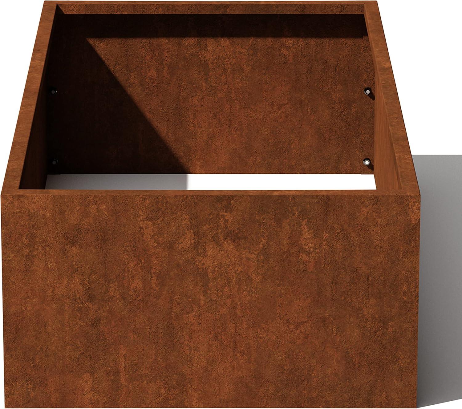 Large Corten Steel Outdoor Raised Garden Bed