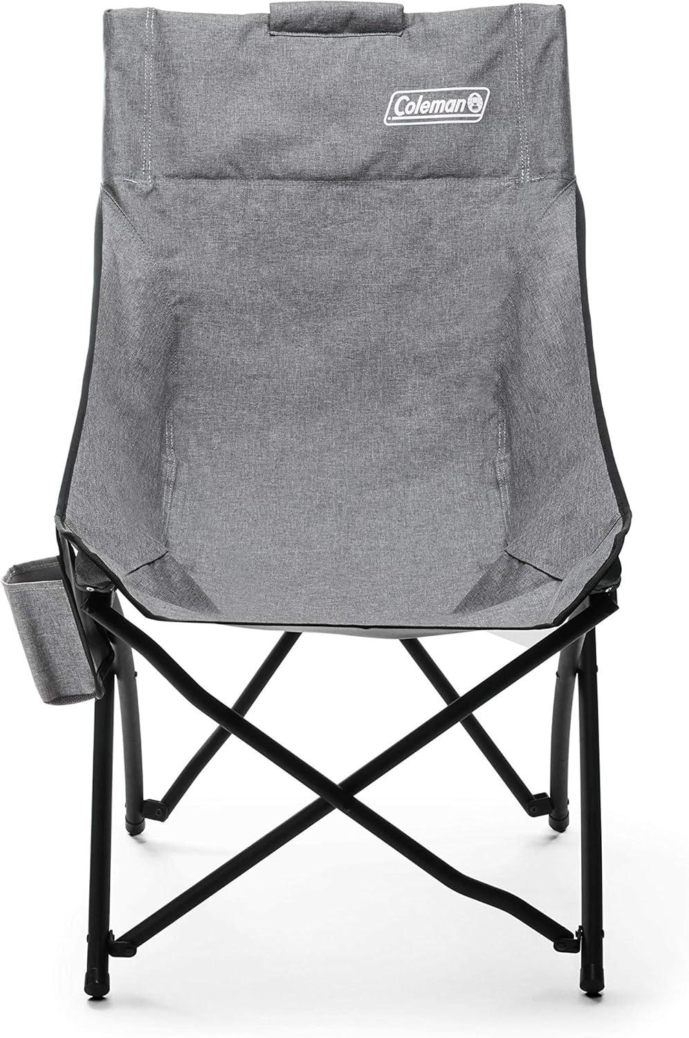 Streamlined Outdoor Bucket Chair with Steel Frame and Oversized Cupholder