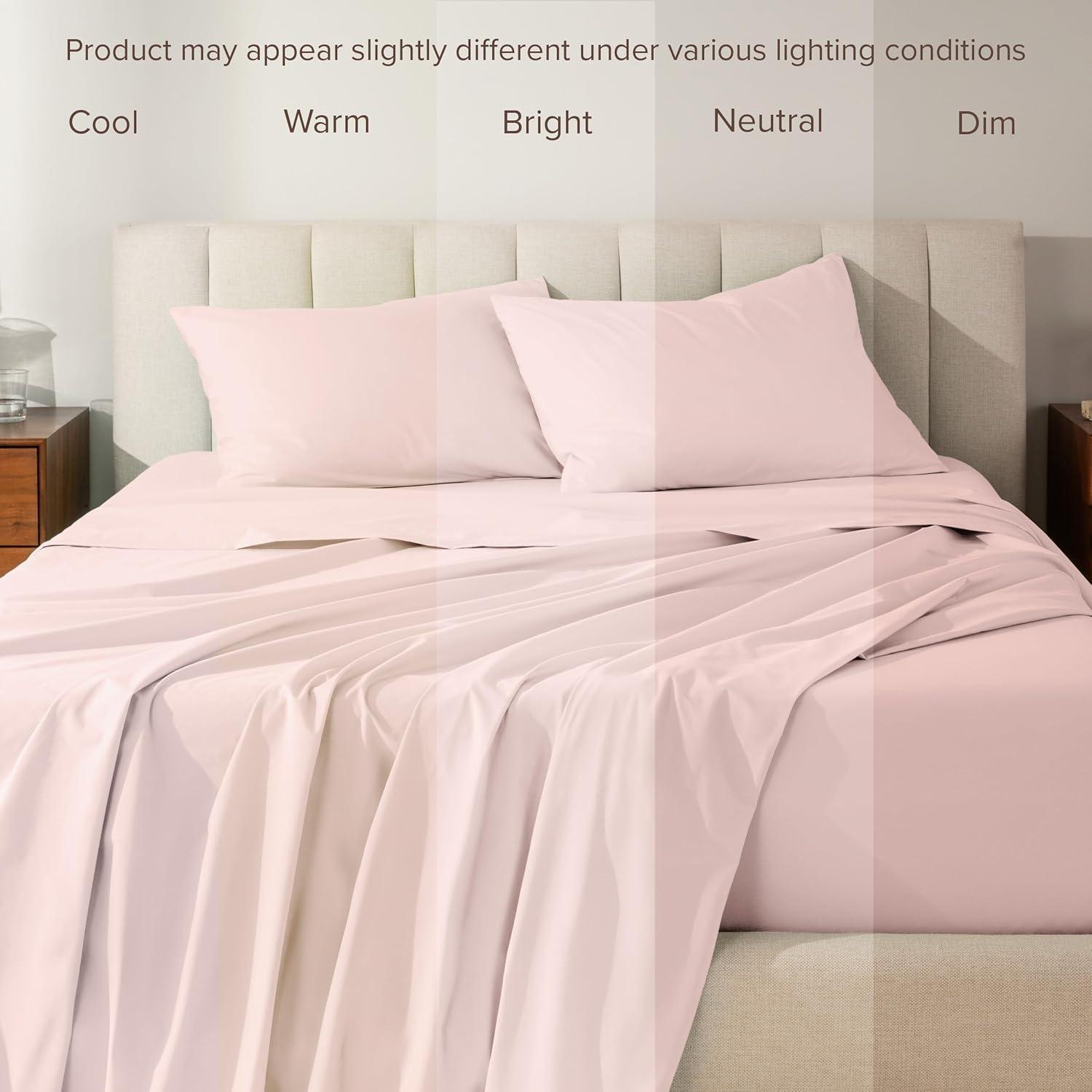 Bare Home 100% Cotton Percale Sheet Set