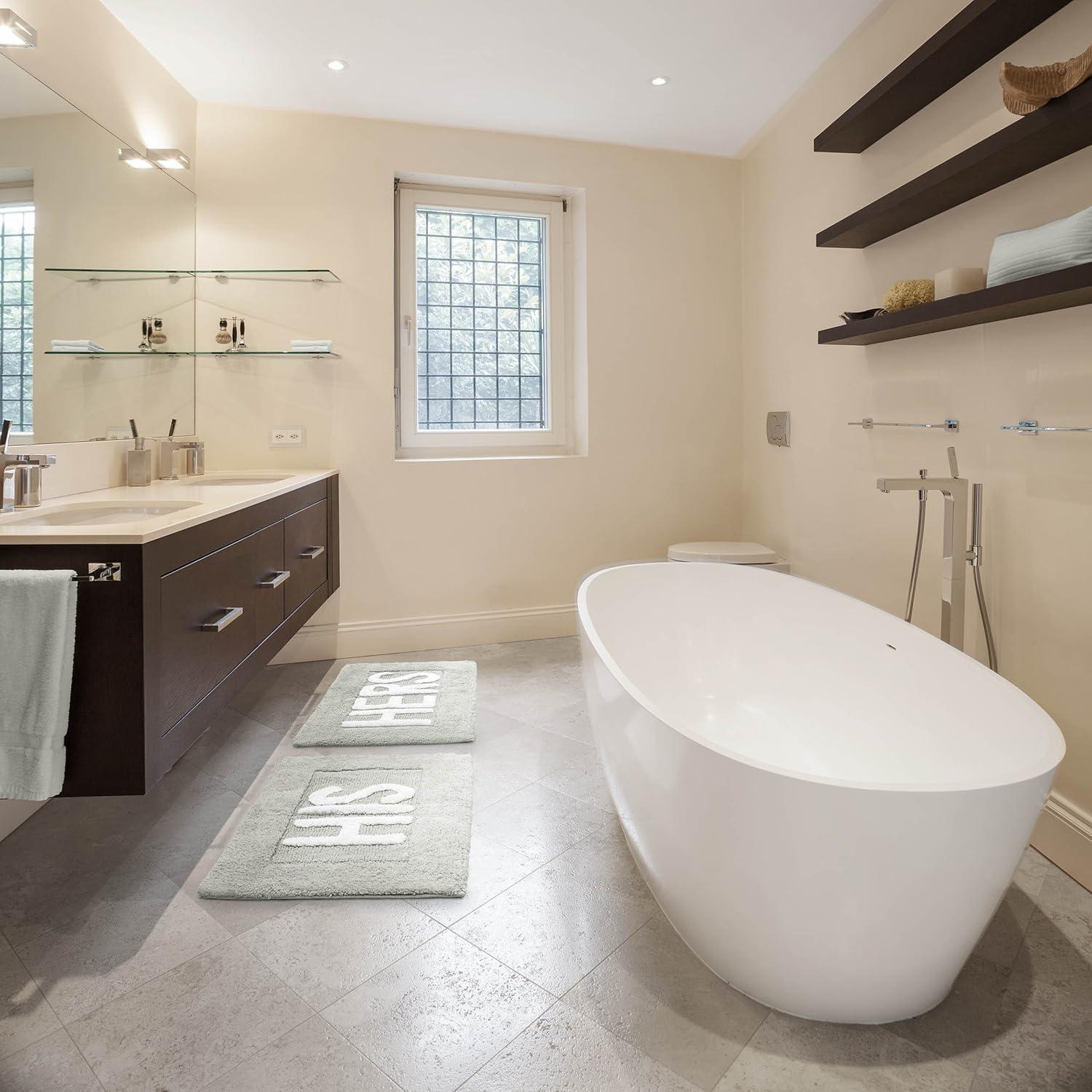 Jean Pierre His & Hers 2 Piece Cotton Bath Rug Set