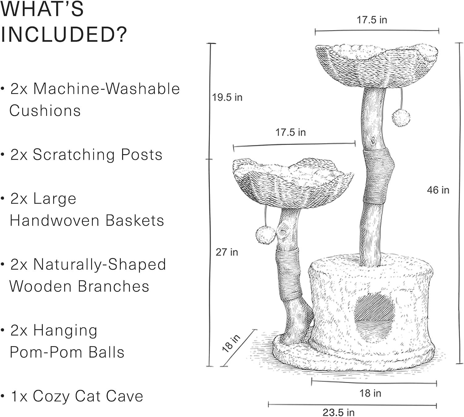 Mau Lifestyle Cento Cat Tree, Hand Made, Gray
