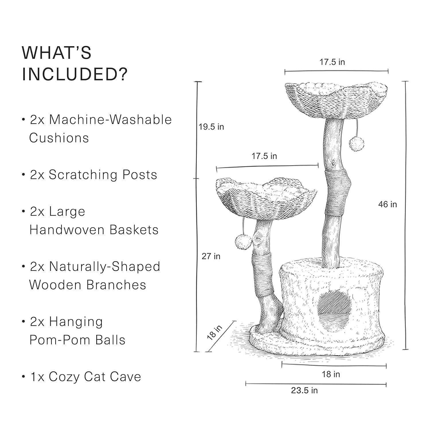 Mau Lifestyle Cento Cat Tree, Hand Made, Gray