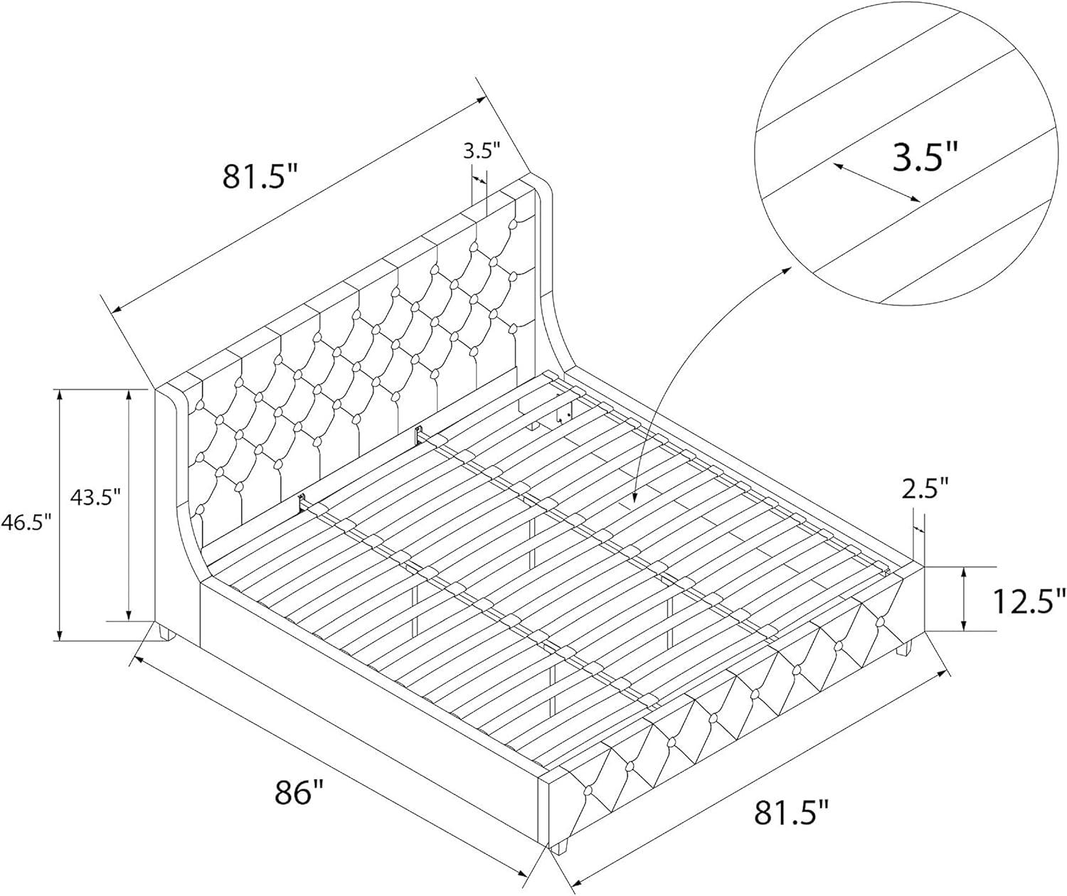 Mercer Tufted Upholstered Platform Bed