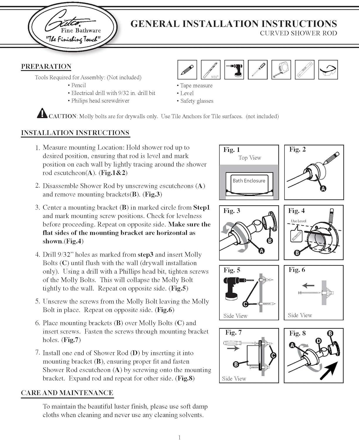 Hotel Comfort 42"- 72" Expandable Curved Shower Curtain Rod | Stainless Steel Shower Rod