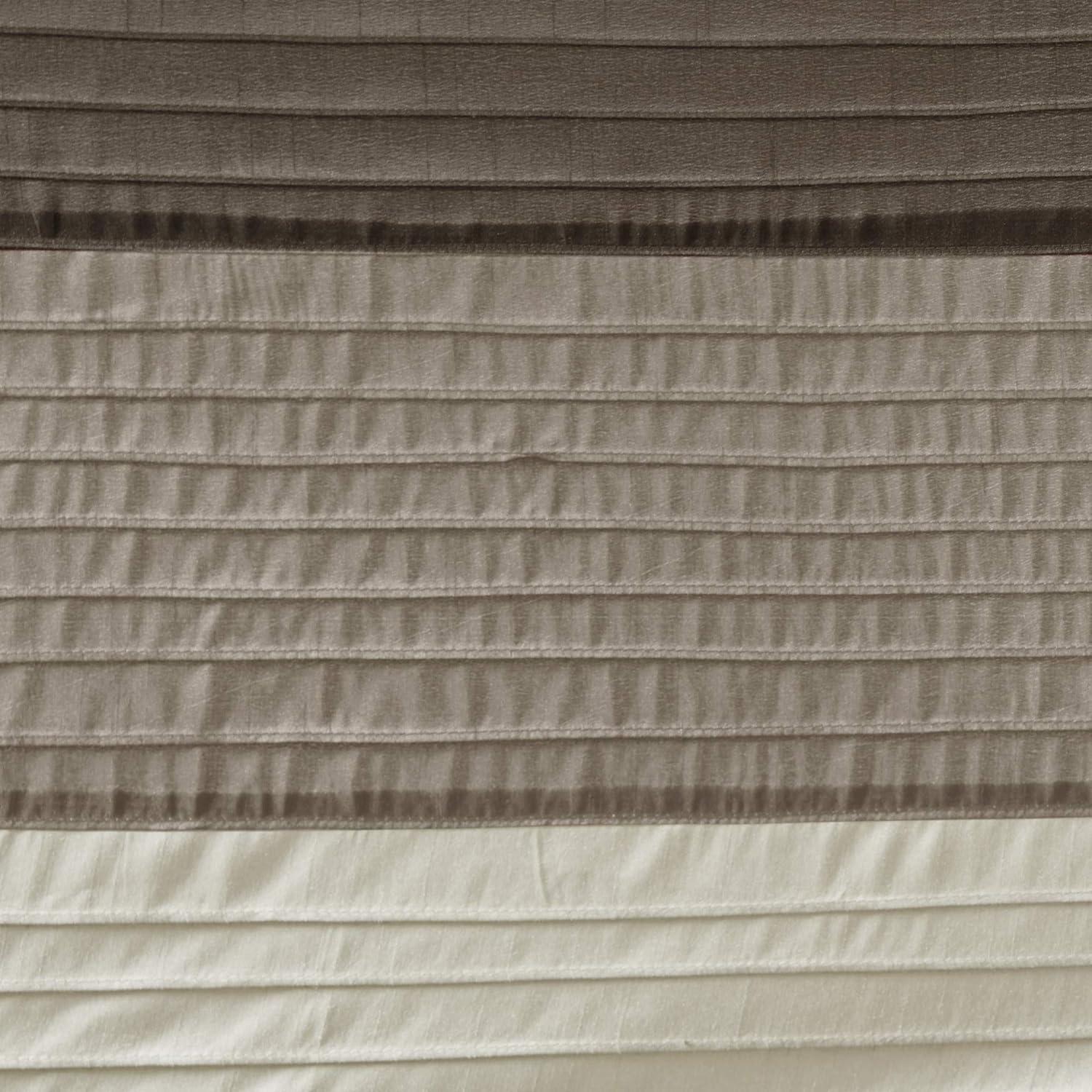 Amherst Striped Faux Silk Shower Curtain