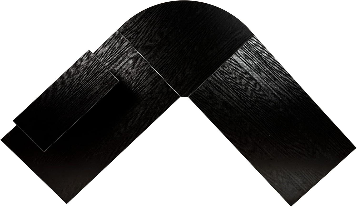 Flash Furniture L-Shaped Desk 71.5" Computer Corner Desk, Home Office Corner Desk, Gaming Desk, Space Saving, Easy to Assemble, Black/Black