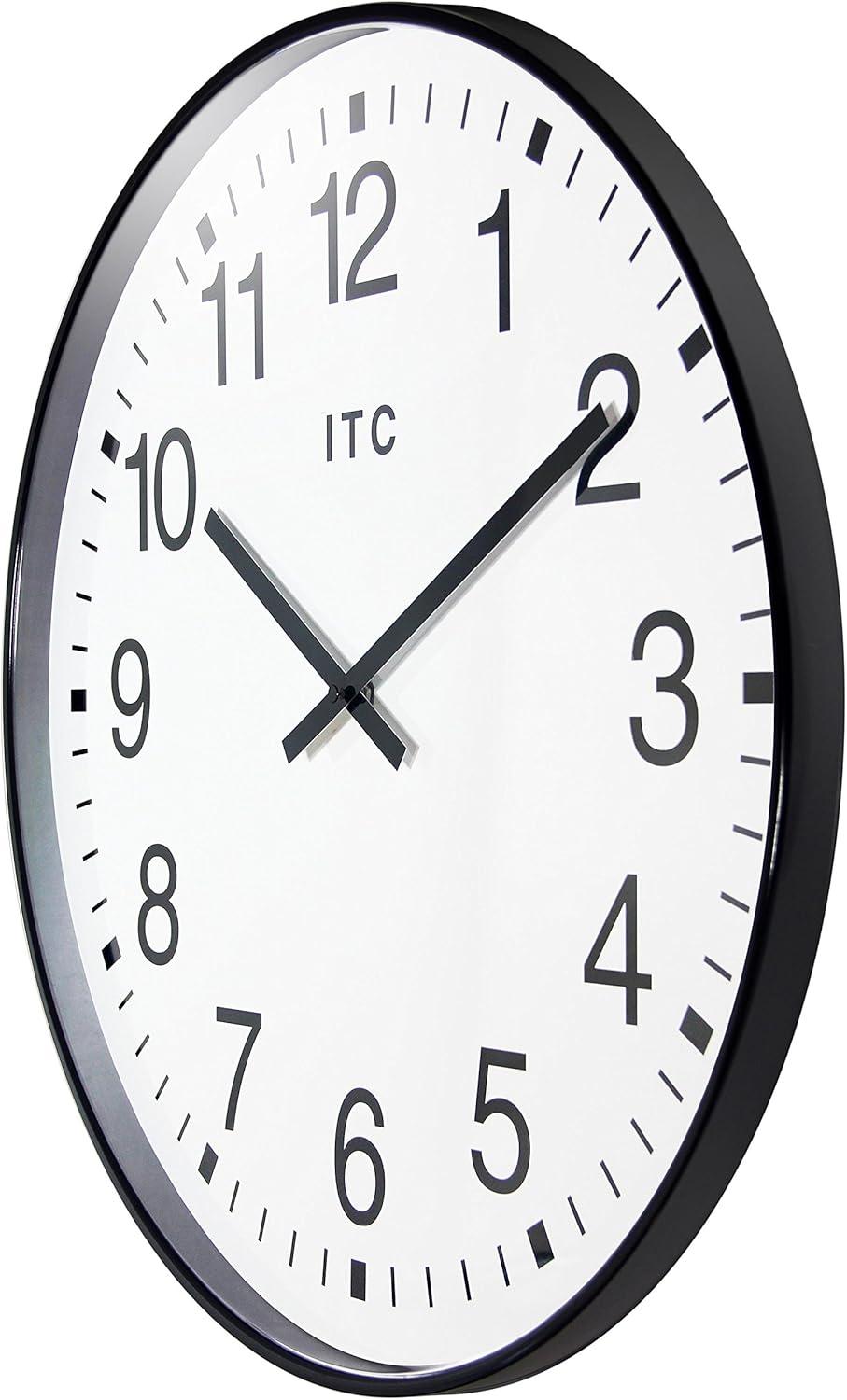 19.37" Profuse Wall Clock Black - Infinity Instruments: Modern Style, Indoor Use, Analog Display, 19.37" Diameter