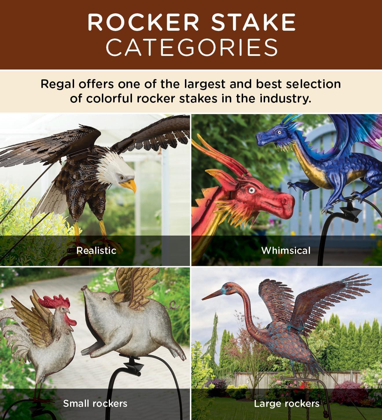 Regal Art & Gift Rocker Hummingbird Stake - Ruby Throated