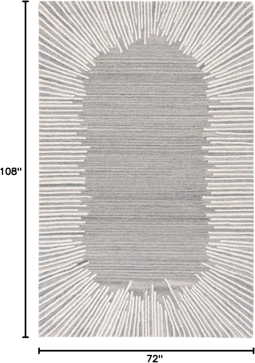 SAFAVIEH Fifth Avenue Declan Abstract Area Rug, Black/Ivory, 6' x 9'