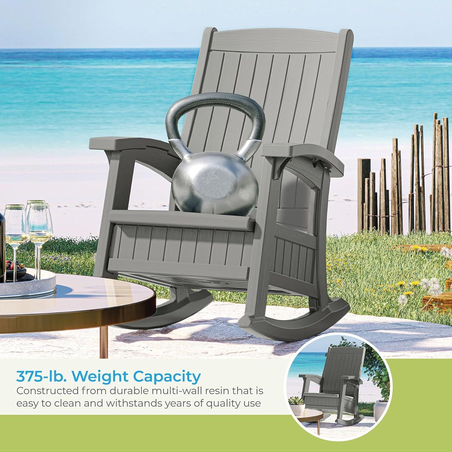 Suncast Suncast Outdoor Rocking Chair with Storage