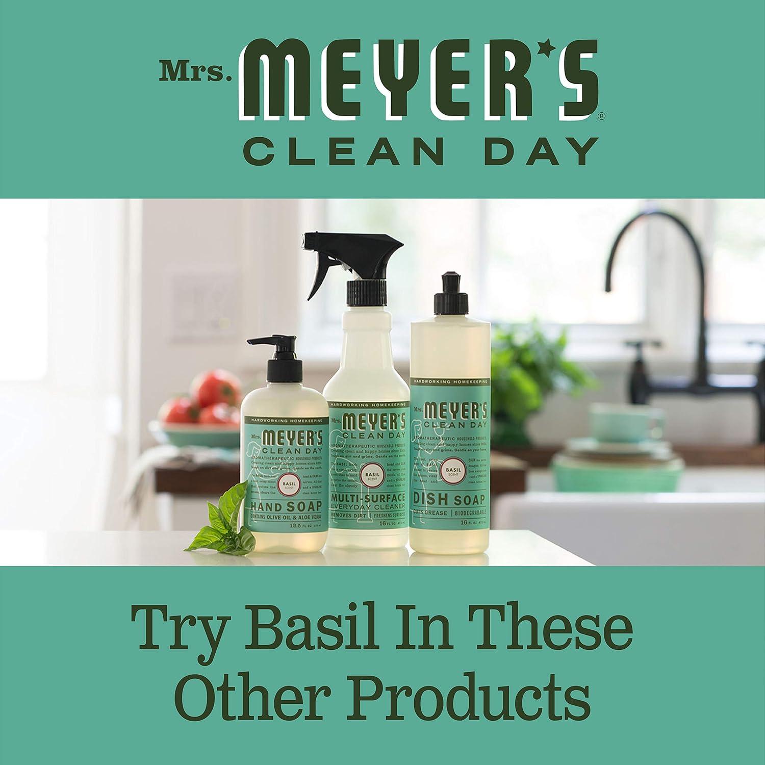 Mrs. Meyer's Clean Day Scented Soy Candle, Basil Scent, 7.2 oz candle