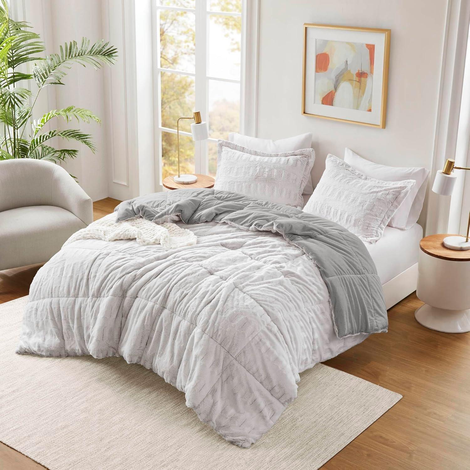 Madison Park Gia Back Print Long Fur Comforter Mini Set