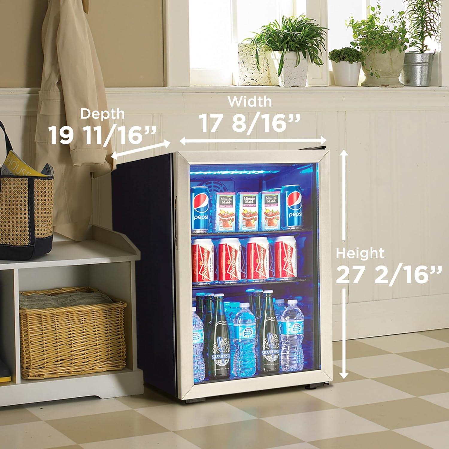 Danby 2.6 cu. ft. Stainless Steel Glass Door Beverage Cooler