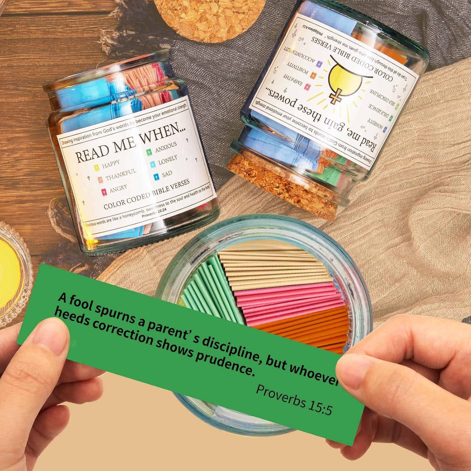 Qunrwe Bible Verse Jar,Birthday Gifts for Women Mom,Bible Study Scripture Cards Holy Jar,Religious Baptism Easter Christian Gifts for Women Mom Friend for Spiritual Growth and Interpersonal Connection