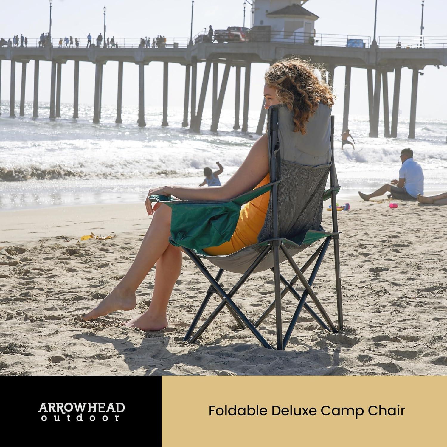 Folding Camping Chair with Cushions