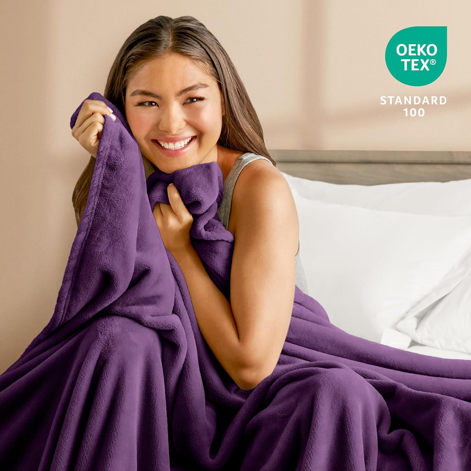 Bare Home Bare Home Microplush Fleece Blanket - Fuzzy, Warm, Bed/Throw Blanket