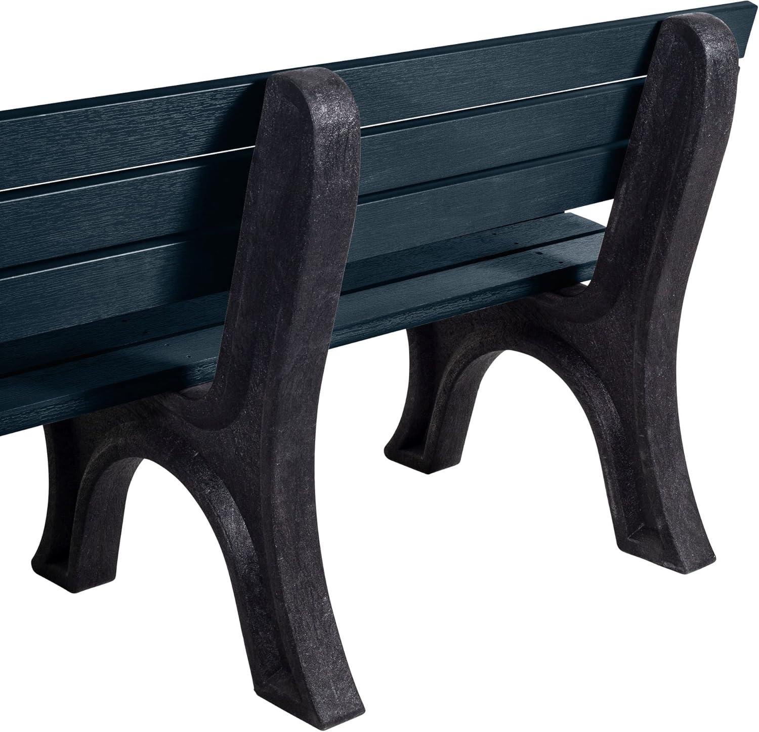 highwood Aurora Traditional 6 ft Commercial Park Bench Federal Blue