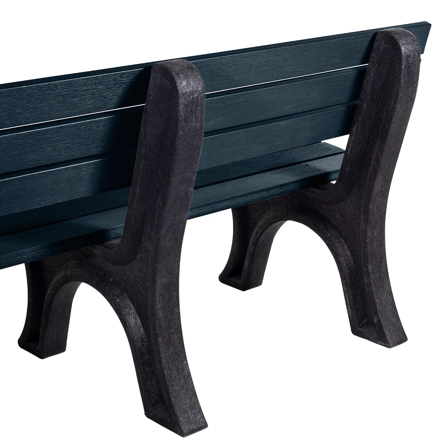 highwood Aurora Traditional 6 ft Commercial Park Bench Federal Blue