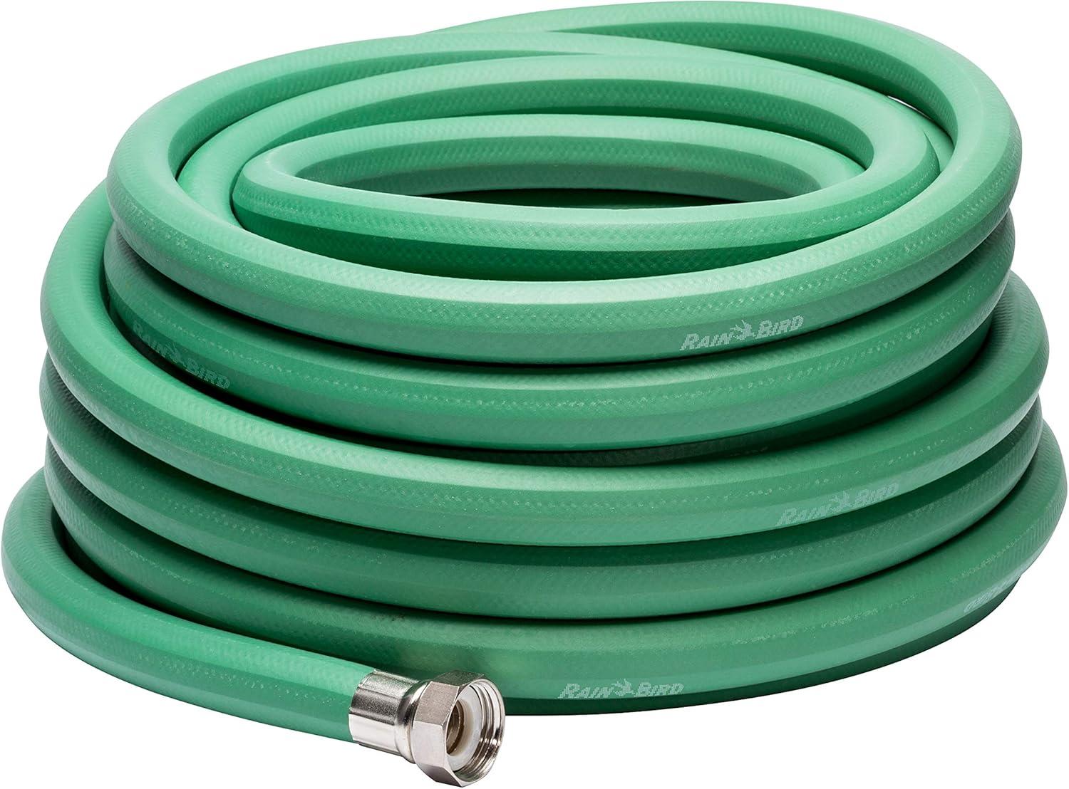 Green Heavy-Duty Rubber Kink-Resistant Garden Hose, 50 ft