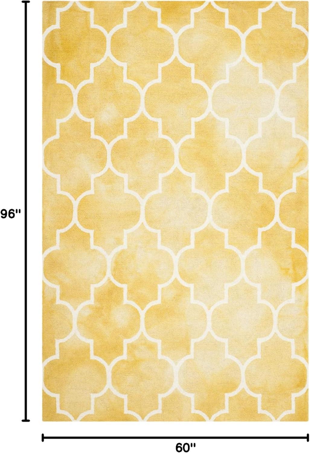 Dip Dye DDY535 Hand Tufted Area Rug - Gold/Ivory - 5'x8' - Safavieh.