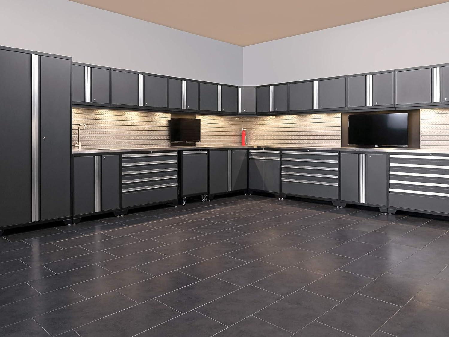 NewAge Products Stone Composite Luxury Vinyl Tile 600 Sqft Flooring Bundle (12" W x 23" L x 0.37" H), Slate