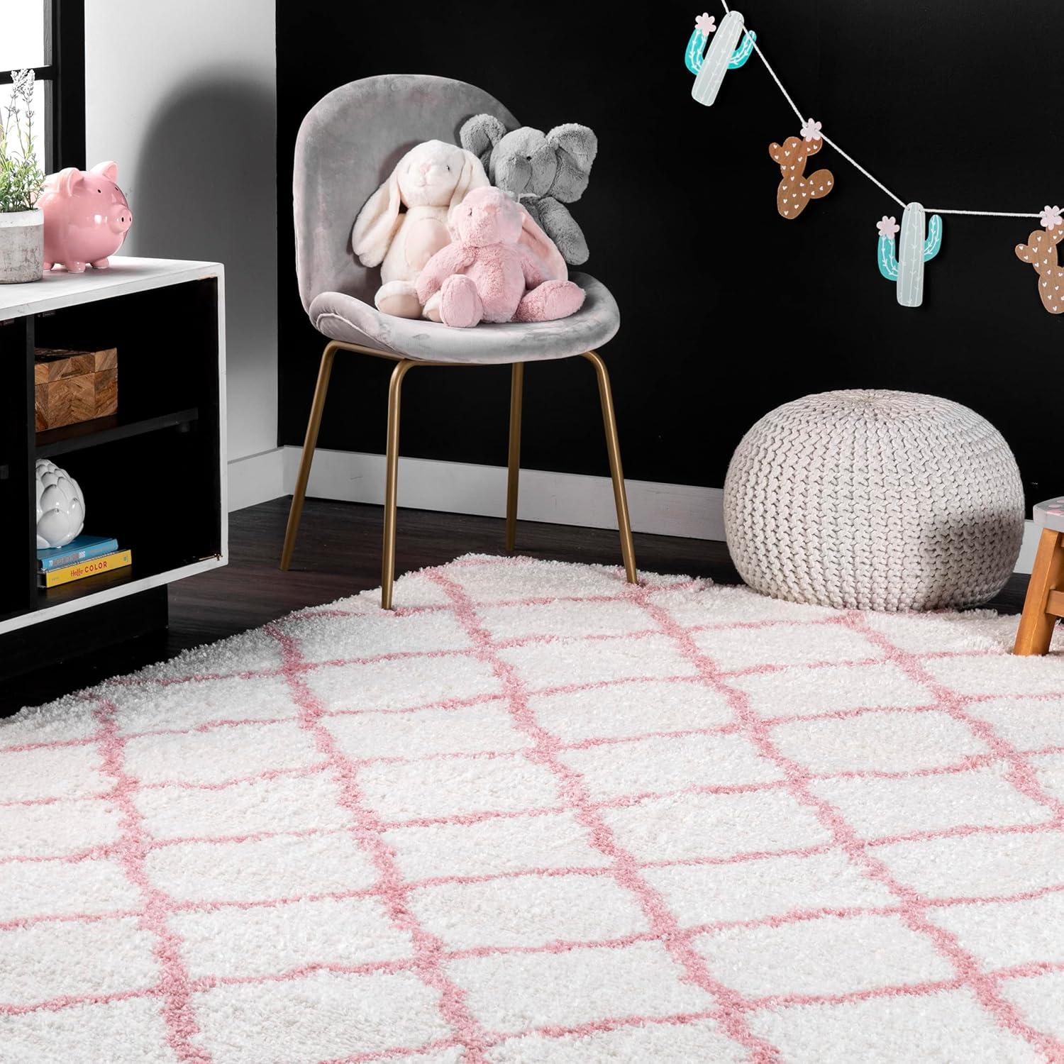 Nuloom Nelda Trellis Kids Shag Indoor Area Rug