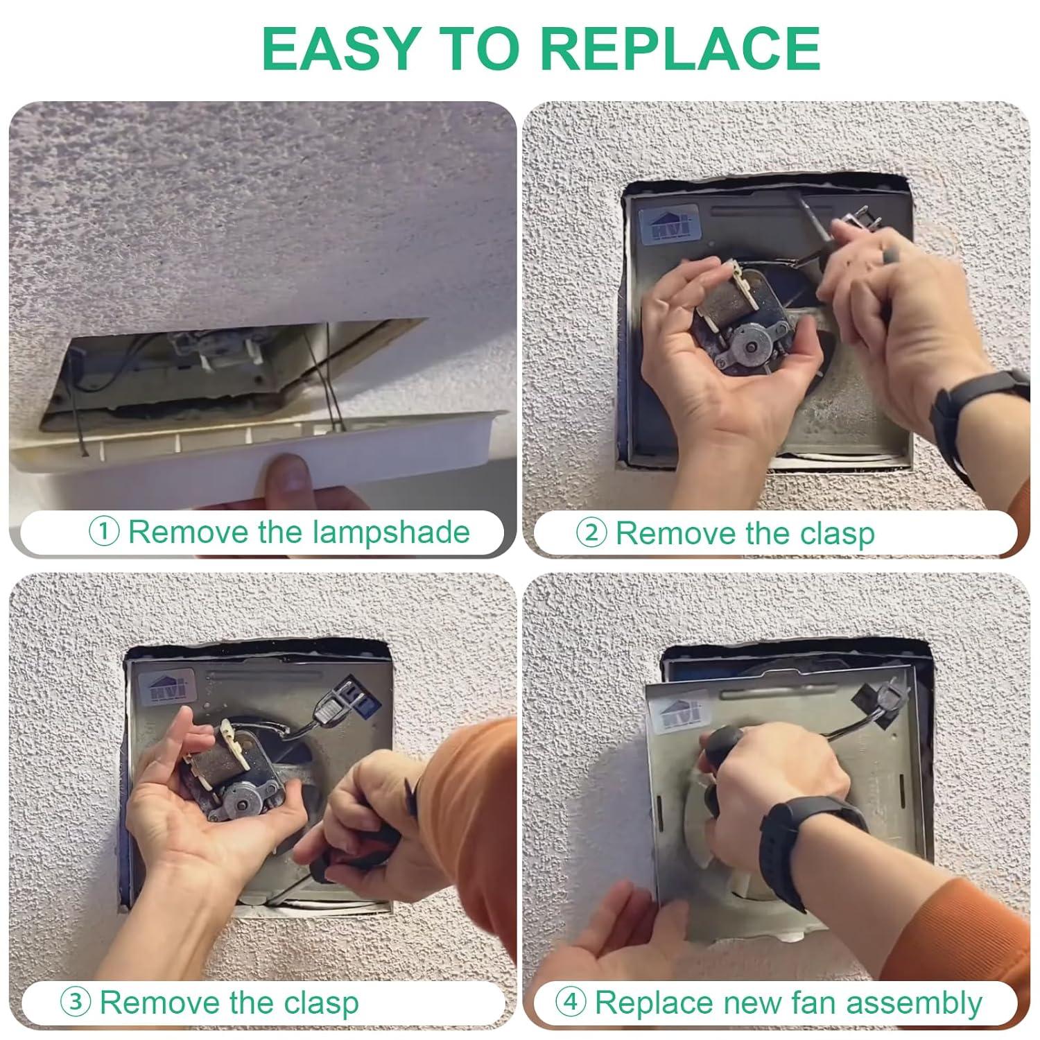 【Upgraded Copper Motor】 696N-R02 B Unit 50CFM Fan Compatible with Broan-Nutone 688-K 688-J 688-H 688-G 695N-R02 B, 696N-R01 B, 695N-R02 B,2.0 Sones,S97012026 Fan Assembly