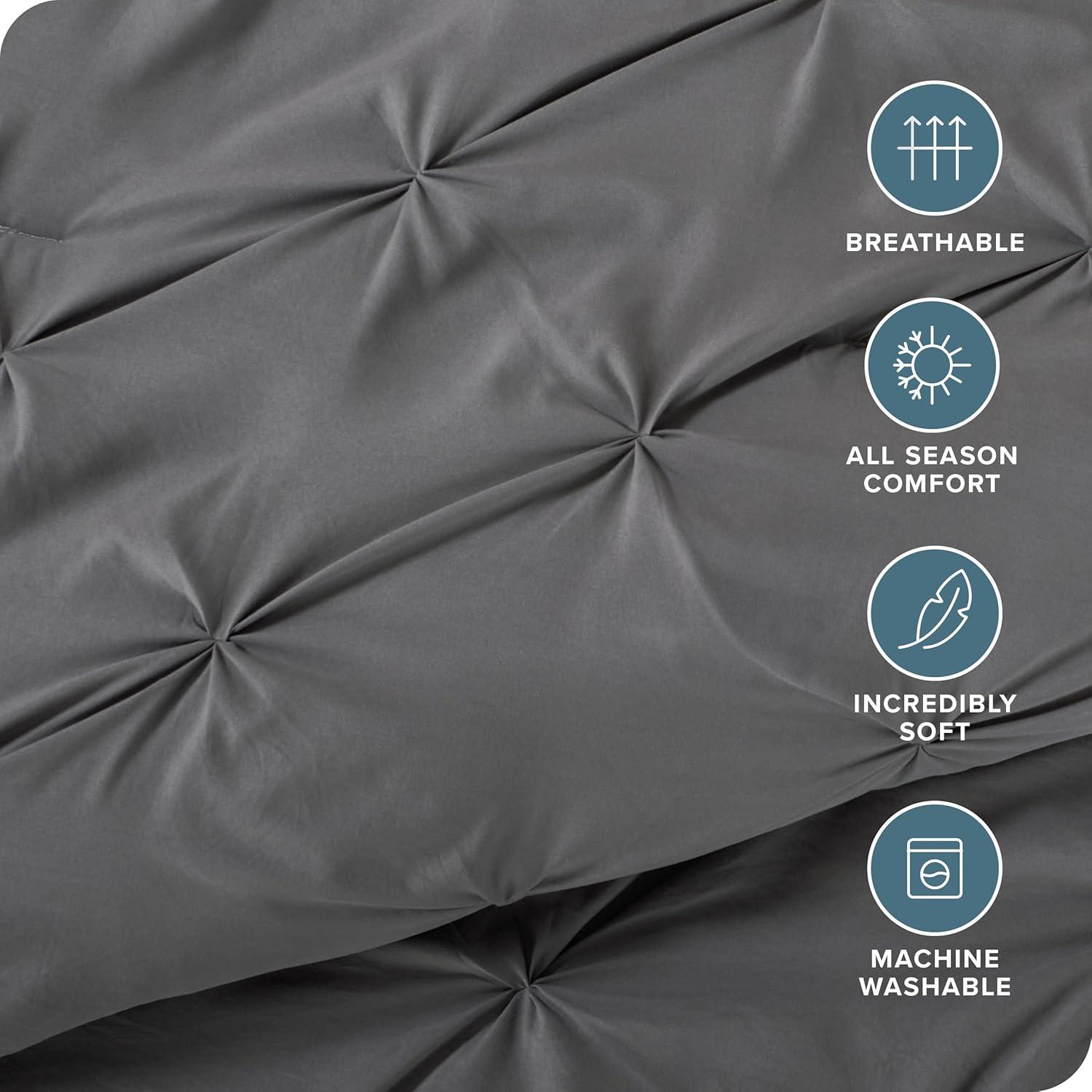 Bare Home Down Alternative Pintuck Comforter Set