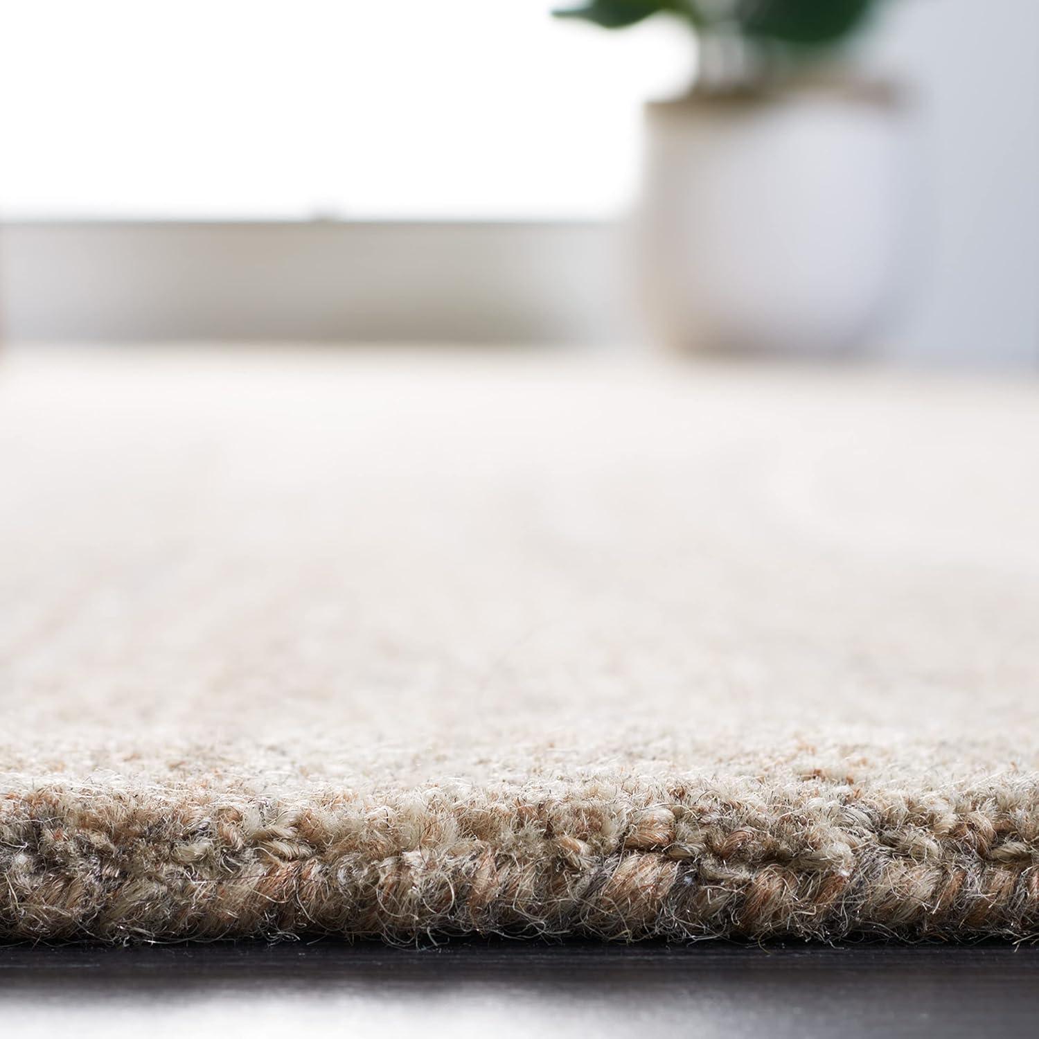 Abstract ABT901 Handmade Indoor Area Rug - Beige/Gray - 6'x6' - Safavieh