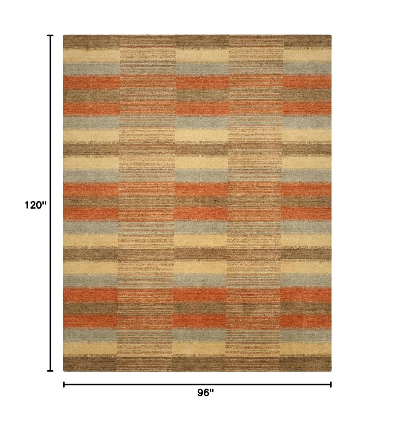 Safavieh  Handmade Himalaya Kaylee Modern Wool Rug 8' x 10' 8' x 10' Indoor,Handmade Living Room,Bedroom,Dining Room Rectangle