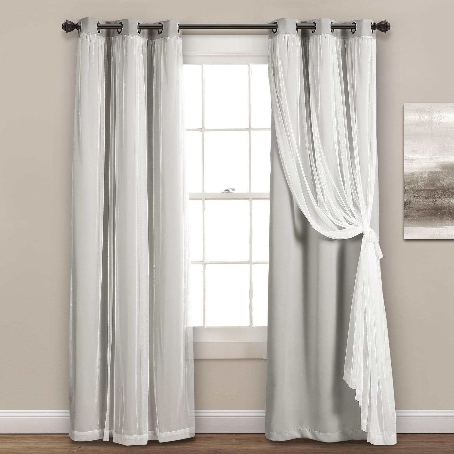Lush Decor Polyester Blackout Curtain Pair (Set of 2)