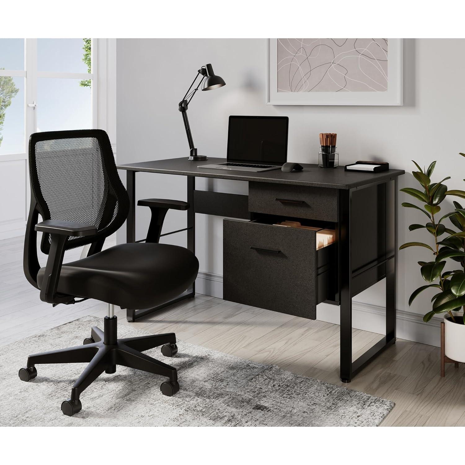 BIZFURN® Sensi Mesh/Fabric Low-Back Task Chair, Black, BIFMA Compliant