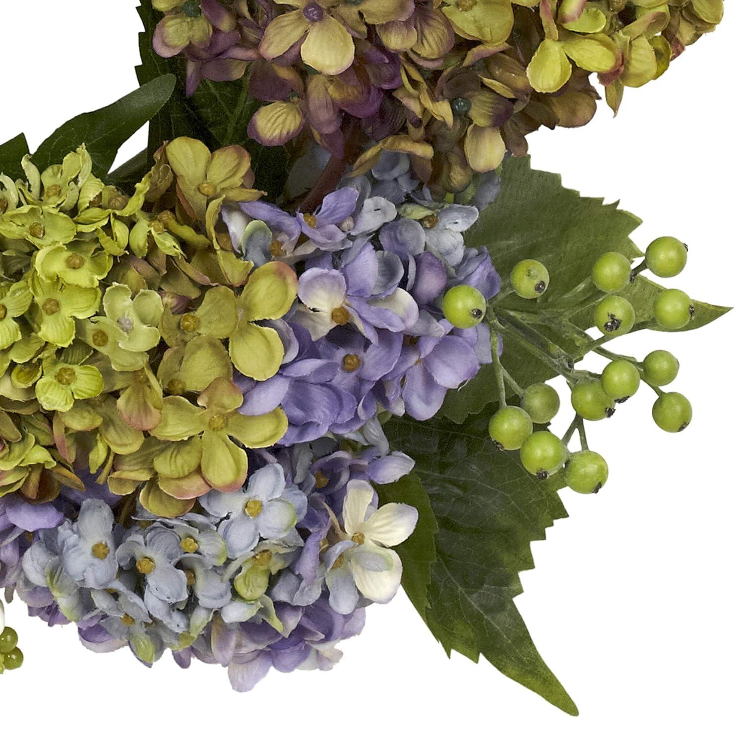 Nearly Natural Floral Polyester Mother's Day Wreath, 22.0" (Assorted Colors)