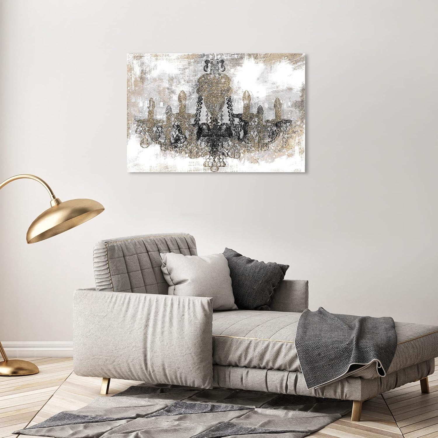 Oliver Gal Prints " Luxury Night Diamonds Classic Chandeliers "