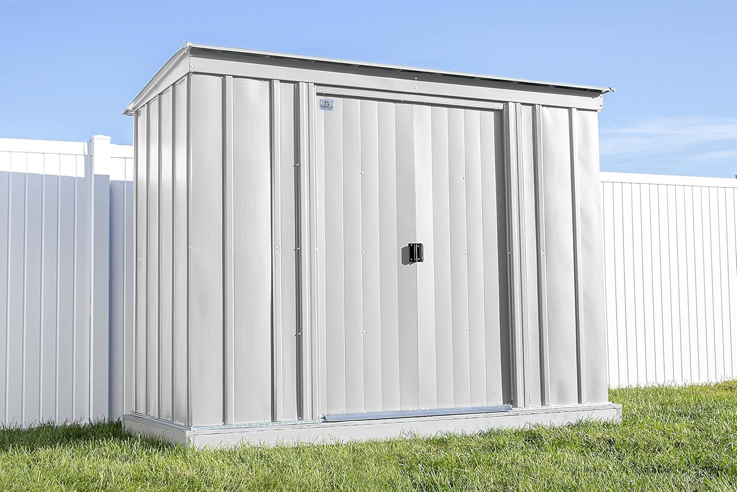 Arrow 8 ft. W x 4 ft. D Galvanized Steel Vertical Storage Shed