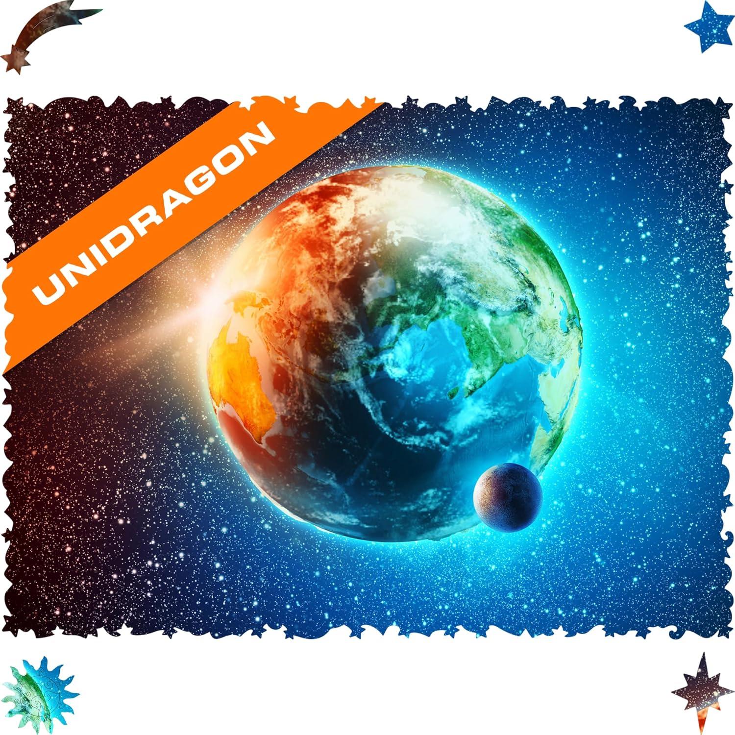 UNIDRAGON Wooden Puzzle Planet Earth 500 Pieces KS Space View