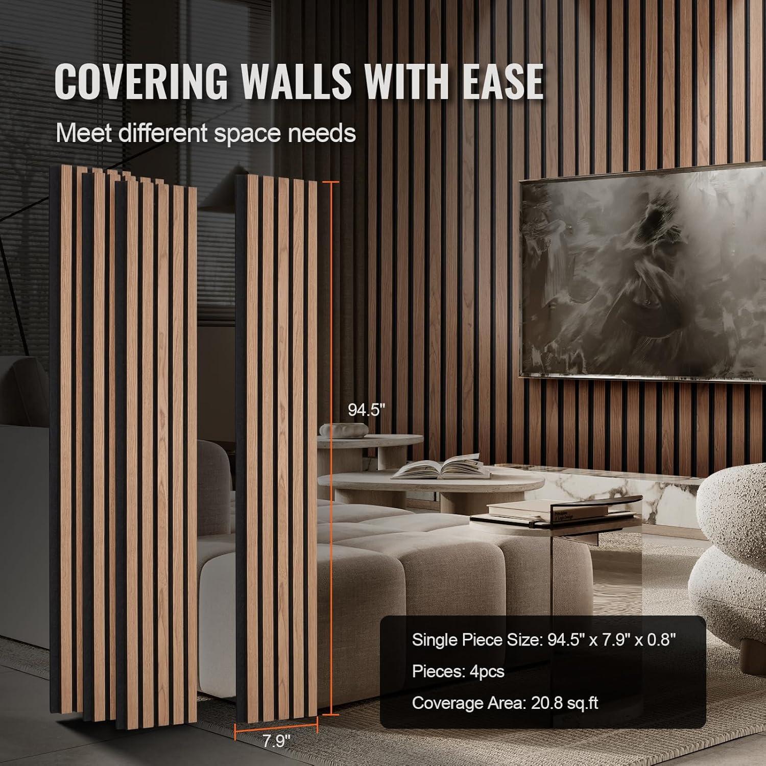 VEVOR Wood Slat Acoustic Panels for Modern Wall Decor