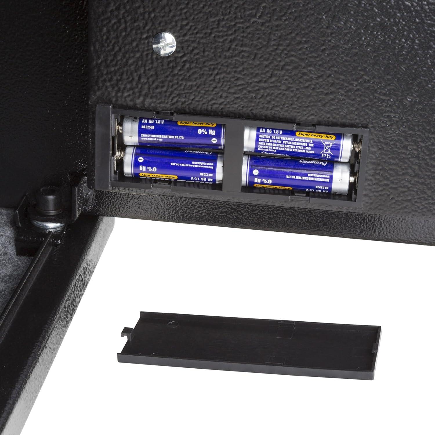 Stalwart Stalwart Electronic Safe - Digital Biometric Fingerprint Lock Box with 2 Override Keys