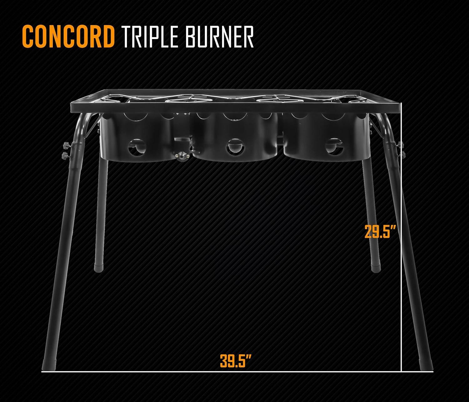 Concord Cookware Triple Burner Outdoor Stand Stove Cooker